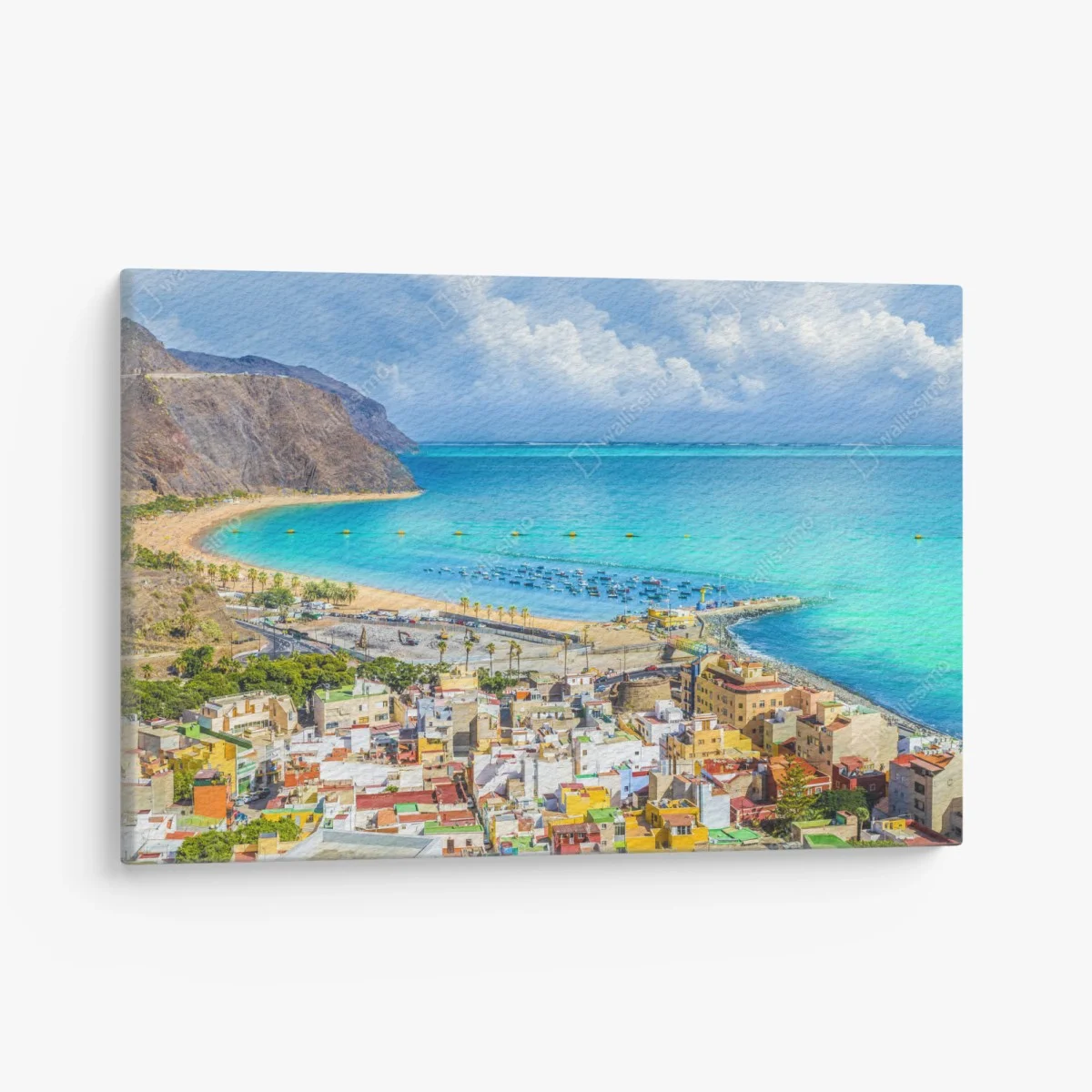 Leinwandbild panorama des Strandes Las Teresitas, Teneriffa – Wallnifity® Leinwandbild panorama des Strandes Las Teresitas, Teneriffa – Wallnifity®
