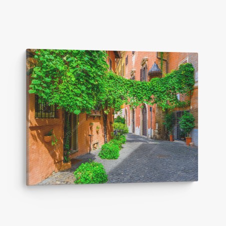 Leinwandbild malerische gasse in Trastevere, Rom – Wallnifity®