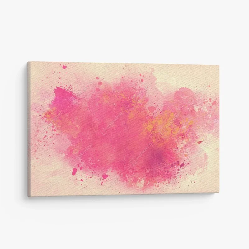 Leinwandbild lebendige rosa aquarellspritzer – Wallnifity®