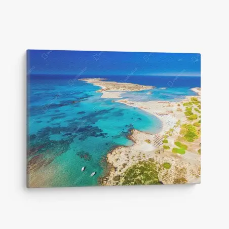 Leinwandbild Elafonissi strand, Kreta türkis lagune – Wallnifity®
