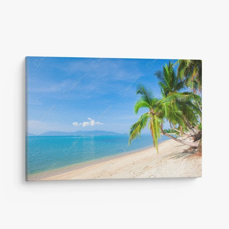 Leinwandbild tropischer palmenstrand