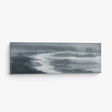 Leinwandbild stürmische küste von Island panorama – Wallnifity®
