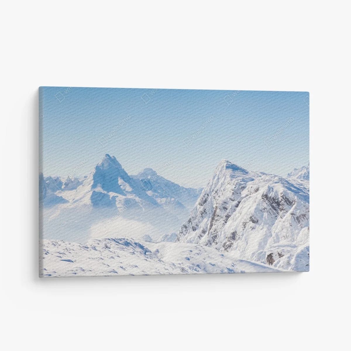 Leinwandbild ruhige panorama verschneiter berge – Wallnifity® Leinwandbild ruhige panorama verschneiter berge – Wallnifity®