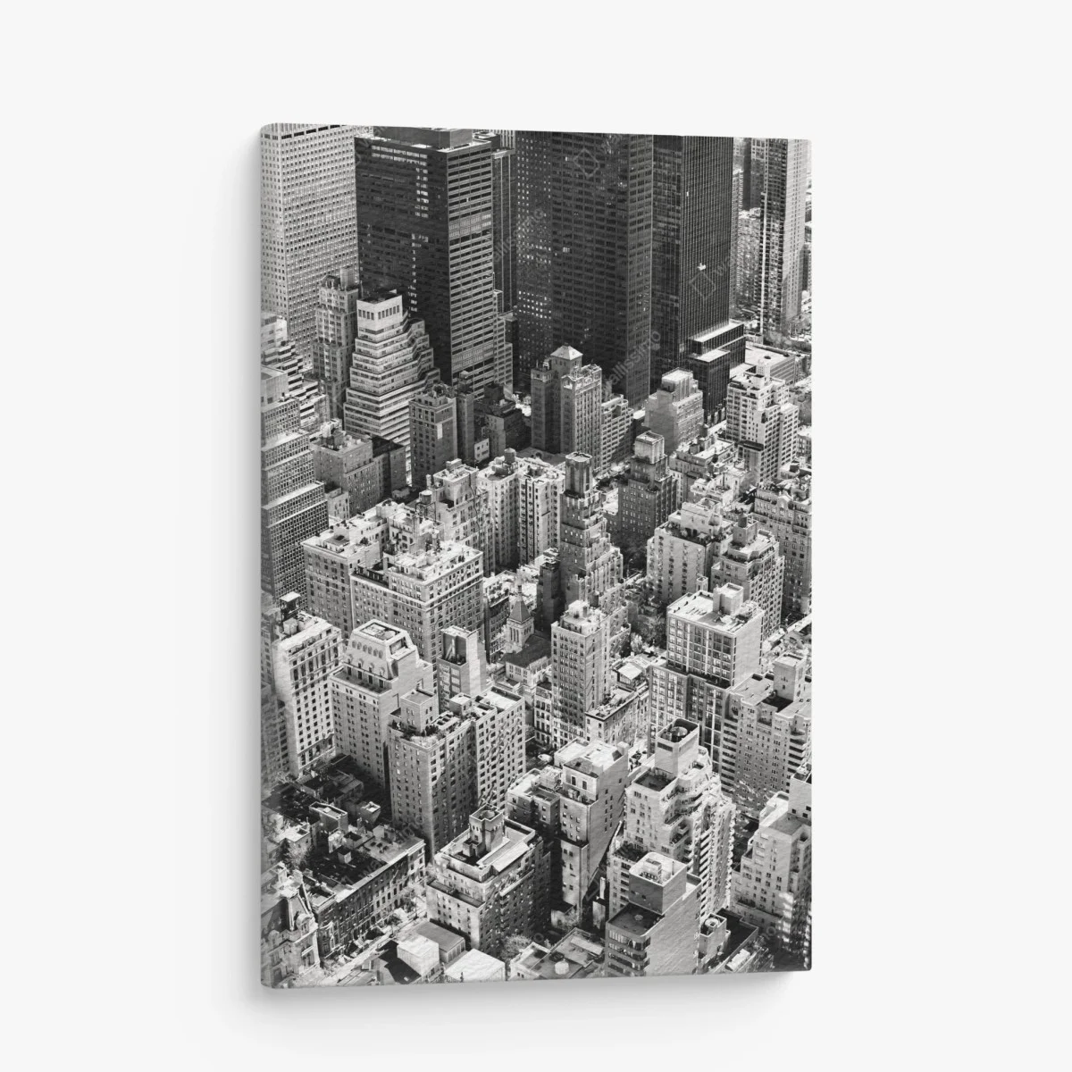 Leinwandbild Manhattan luftaufnahme skyline in monochrom – Wallnifity® Leinwandbild Manhattan luftaufnahme skyline in monochrom – Wallnifity®