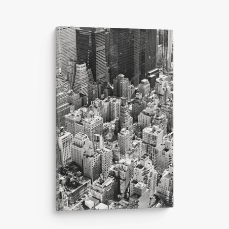 Leinwandbild Manhattan luftaufnahme skyline in monochrom – Wallnifity®