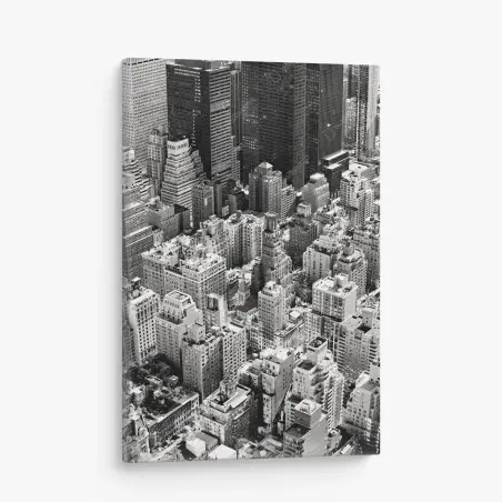 Leinwandbild Manhattan luftaufnahme skyline in monochrom – Wallnifity®