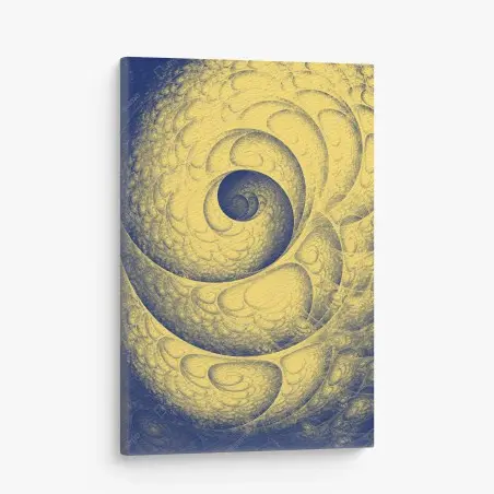 Leinwandbild goldene spiralförmige fraktalstruktur – Wallnifity®