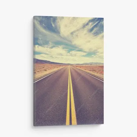 Leinwandbild vintage wüstenstraße, Death Valley – Wallnifity®