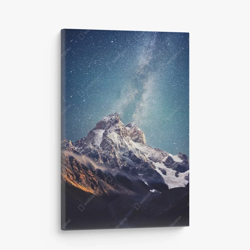 Leinwandbild sternennacht über Ushba