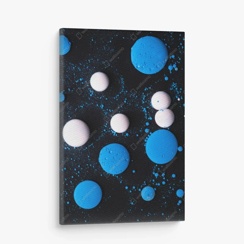 Leinwandbild blaues marmor flüssigmuster