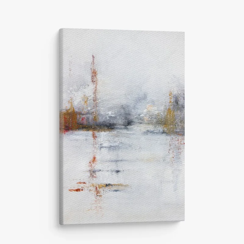 Leinwandbild ruhige abstrakte landschaft in sanften neutralen tönen