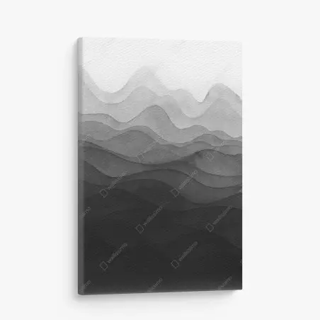 Leinwandbild monochrome geschichtete berge – Wallnifity®