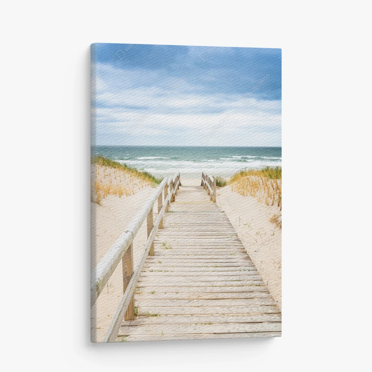 Leinwandbild holzsteg zum meer, Sylt – Wallnifity® Leinwandbild holzsteg zum meer, Sylt – Wallnifity®