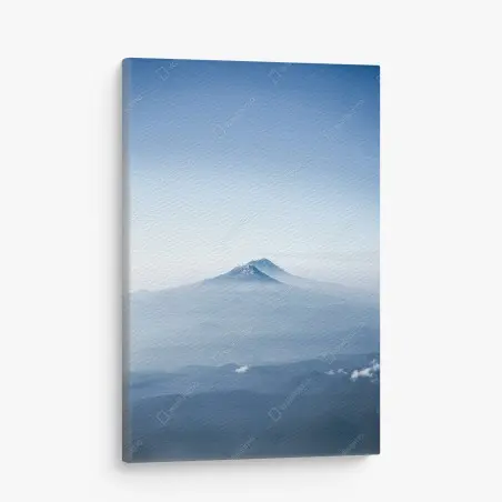 Leinwandbild neblige blaue berggipfel – Wallnifity®