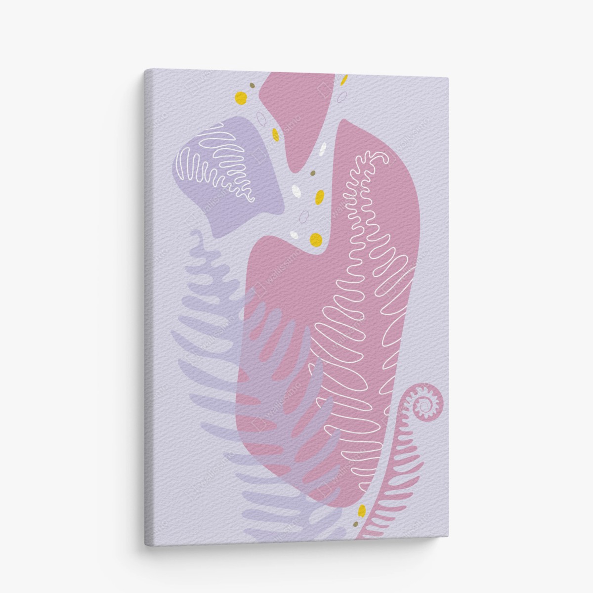 Leinwandbild zarte pastell-botanische abstraktion – Wallnifity®