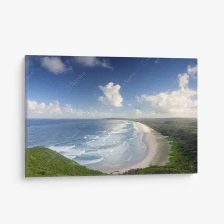 Leinwandbild panorama der küste von Byron Bay – Wallnifity®