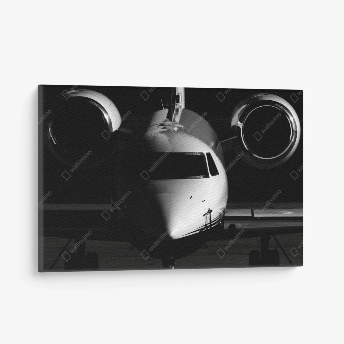 Leinwandbild monochrome frontalansicht eines privatjets – Wallnifity® Leinwandbild monochrome frontalansicht eines privatjets – Wallnifity®