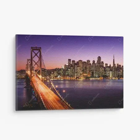 Leinwandbild San Francisco skyline bei sonnenuntergang – Wallnifity®