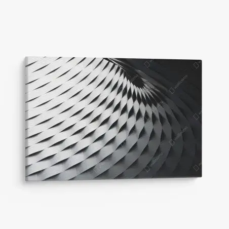 Leinwandbild monochromes geometrisches metallmuster – Wallnifity®