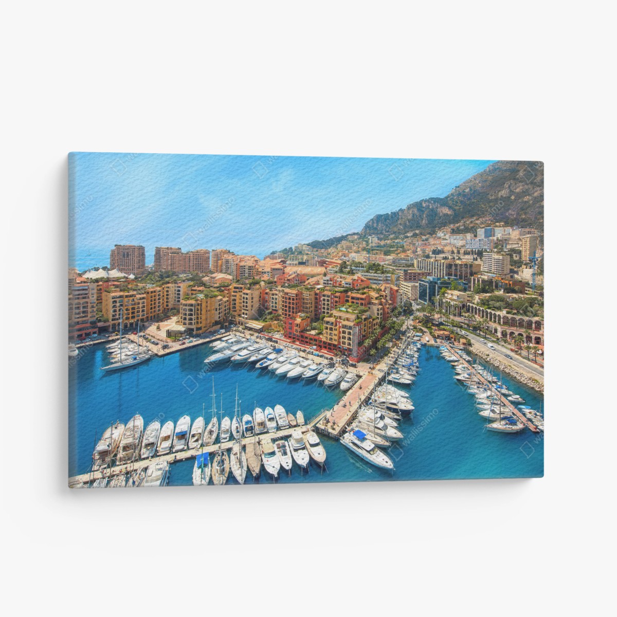 Leinwandbild sonnige marina und küstenstadt – Wallnifity®