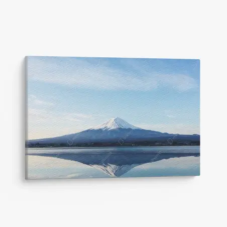 Leinwandbild berg Fuji spiegelung im see – Wallnifity®