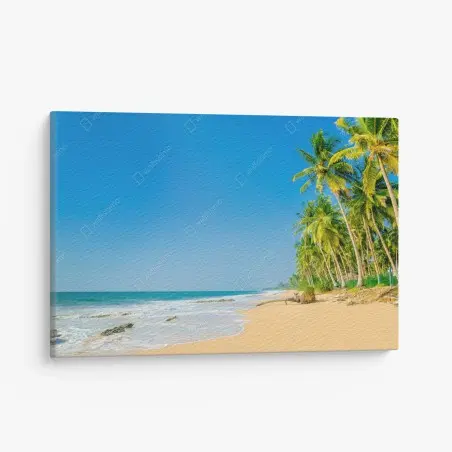 Leinwandbild tropischer palmenstrand – Wallnifity®