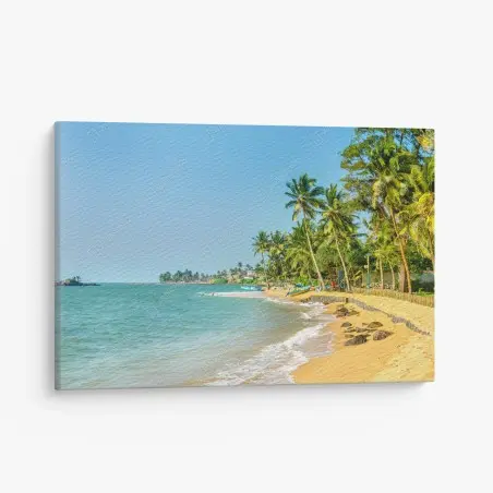 Leinwandbild tropischer palmenstrand – Wallnifity®