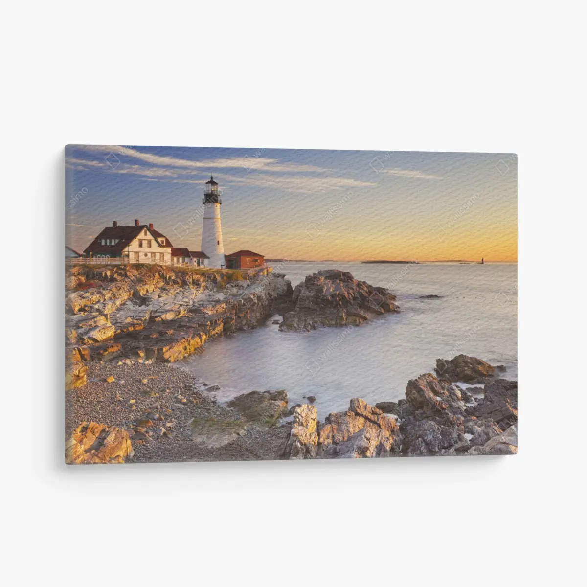 Leinwandbild Portland Head leuchtturm bei sonnenaufgang – Wallnifity® Leinwandbild Portland Head leuchtturm bei sonnenaufgang – Wallnifity®