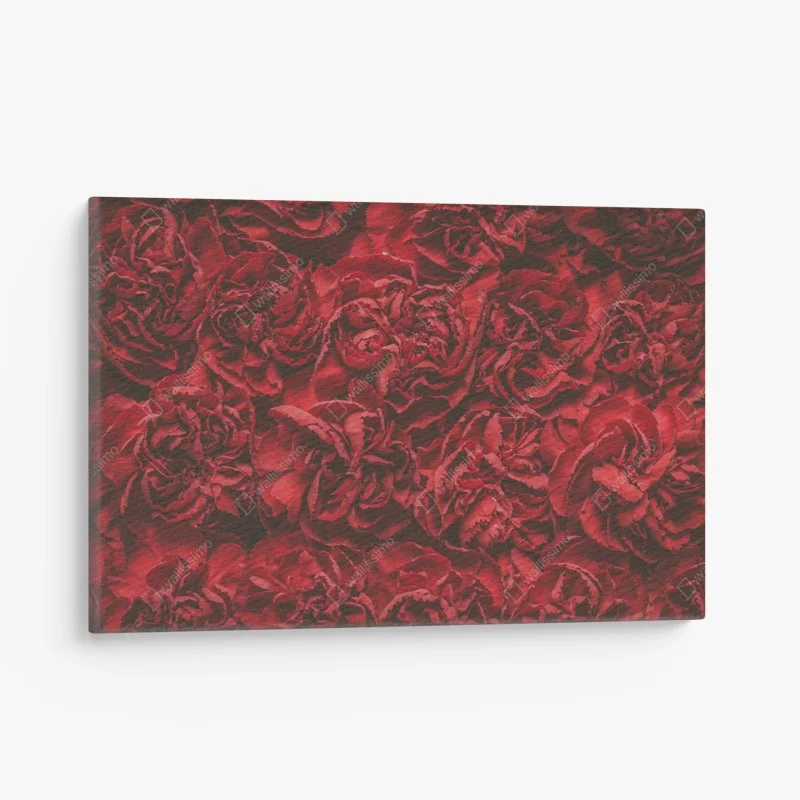 Leinwandbild vintage rote nelken blumenmuster