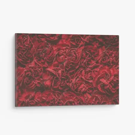Leinwandbild vintage rote nelken blumenmuster – Wallnifity®