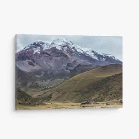 Leinwandbild majestätisches schneebedecktes bergtal – Wallnifity®