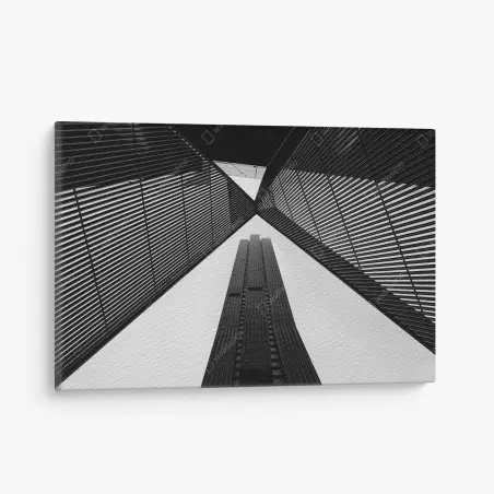 Leinwandbild Melbourne architektur in monochrom – Wallnifity®