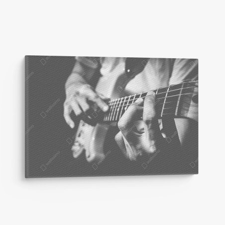 Leinwandbild monochrome gitarre nahaufnahme – Wallnifity®