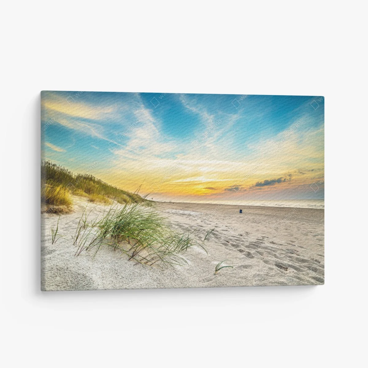 Leinwandbild sonnenuntergang über ruhigen dünen – Wallnifity® Leinwandbild sonnenuntergang über ruhigen dünen – Wallnifity®