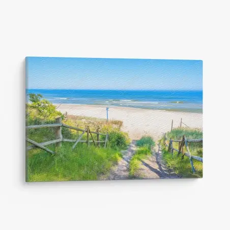 Leinwandbild weg zum strand der Ostsee – Wallnifity®
