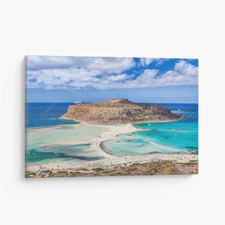 Leinwandbild türkise lagune mit insel und sandstrand – Wallnifity®