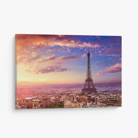 Leinwandbild sonnenuntergang über dem Eiffelturm – Wallnifity®
