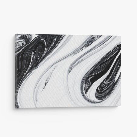 Leinwandbild monochromer marmorswirbel – Wallnifity®