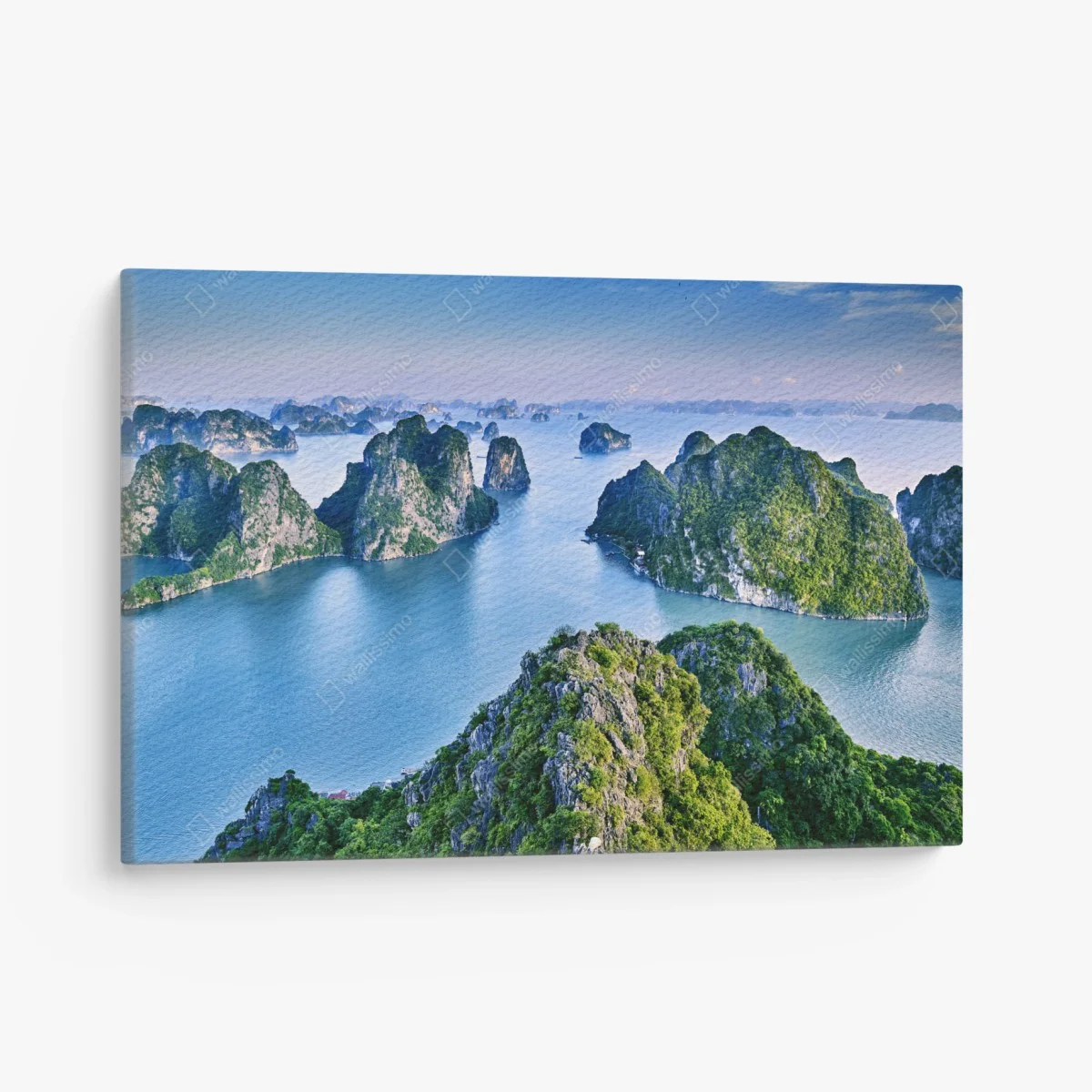 Leinwandbild Halong-Bucht panorama der kalksteininseln – Wallnifity® Leinwandbild Halong-Bucht panorama der kalksteininseln – Wallnifity®