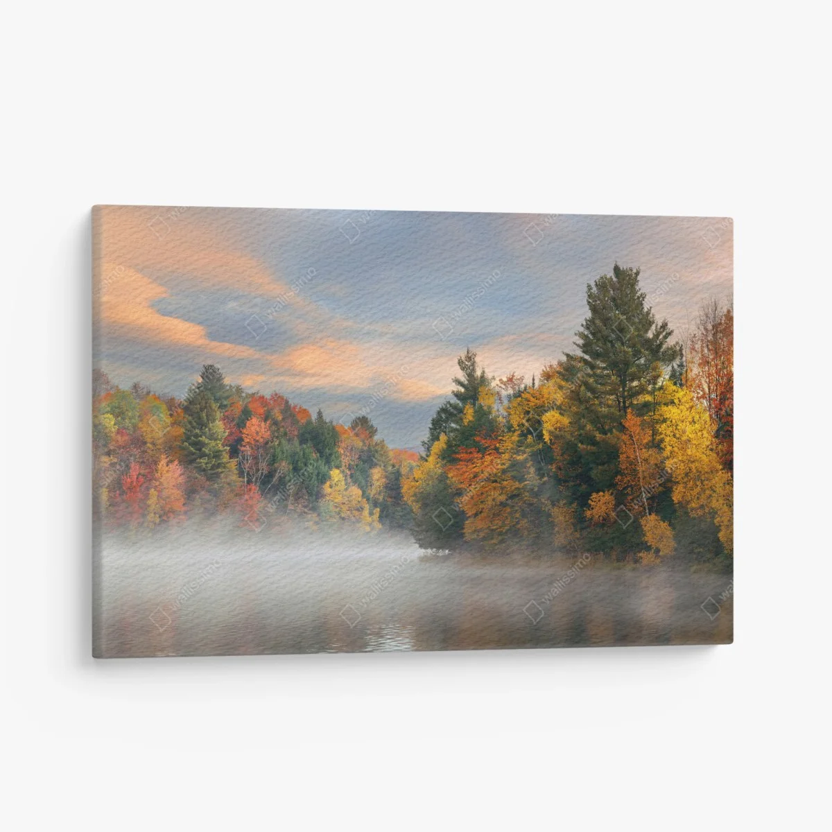 Leinwandbild nebliger herbstmorgen in Stowe – Wallnifity® Leinwandbild nebliger herbstmorgen in Stowe – Wallnifity®