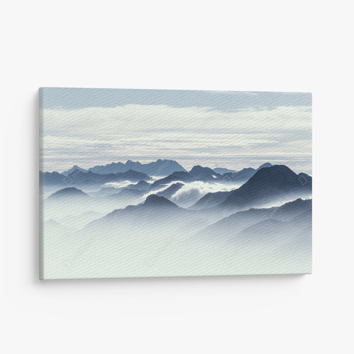 Leinwandbild neblige bergschichten im morgenlicht – Wallnifity®