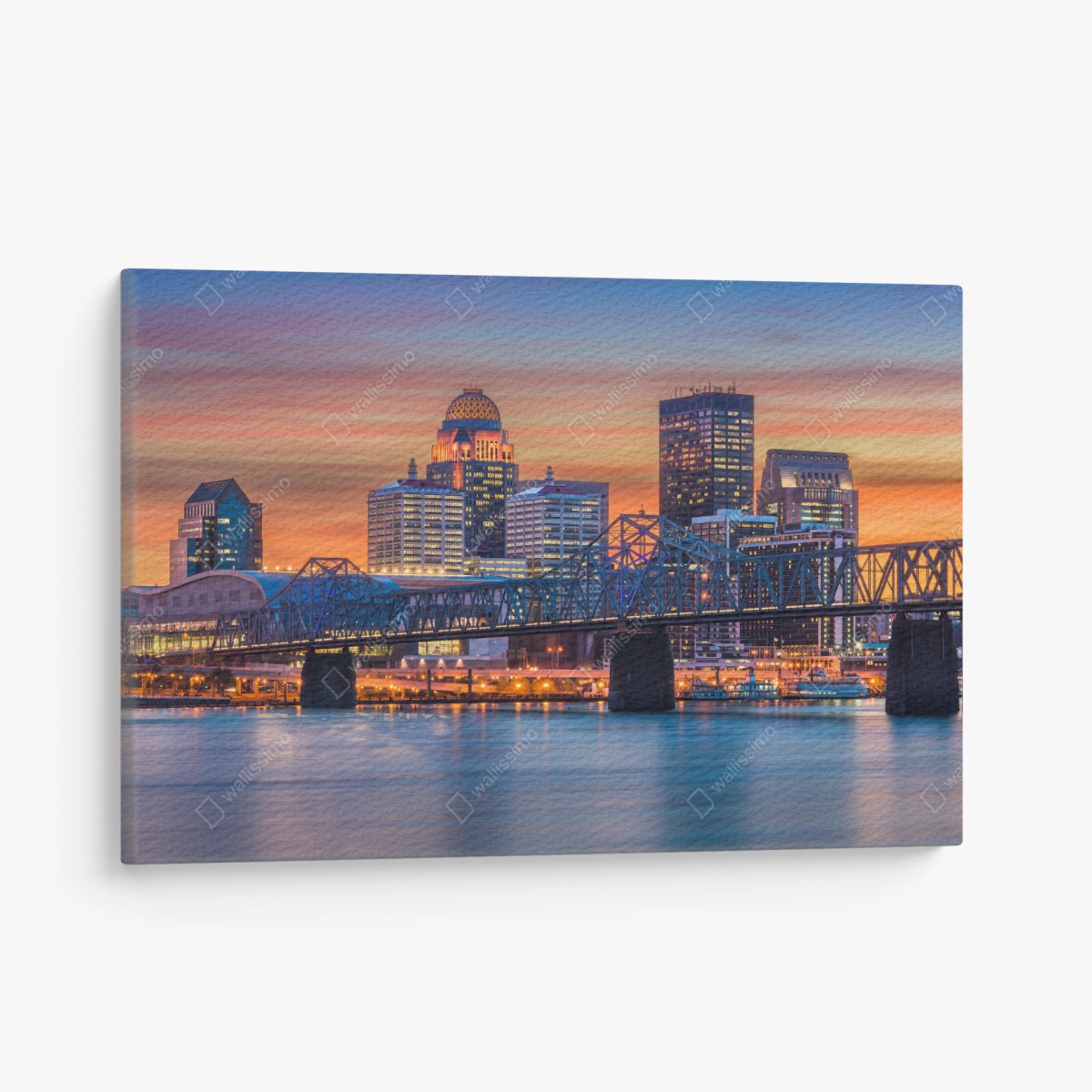 Leinwandbild Louisville skyline bei sonnenuntergang – Wallnifity®
