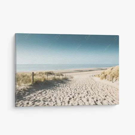 Leinwandbild sanddünen und ruhige Nordsee bei Noordwijk – Wallnifity®