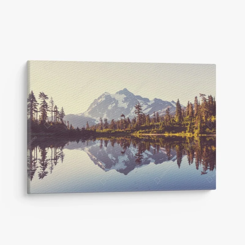 Leinwandbild spiegelung von Mount Shuksan im bergsee