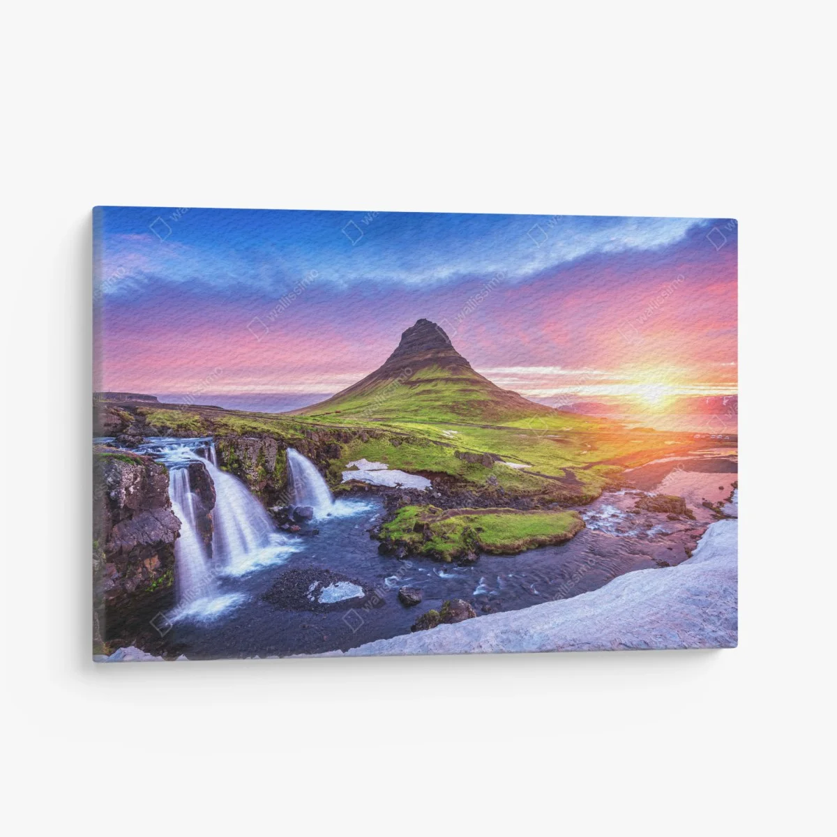 Leinwandbild Kirkjufell bei sonnenaufgang – Wallnifity® Leinwandbild Kirkjufell bei sonnenaufgang – Wallnifity®