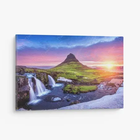 Leinwandbild Kirkjufell bei sonnenaufgang – Wallnifity®
