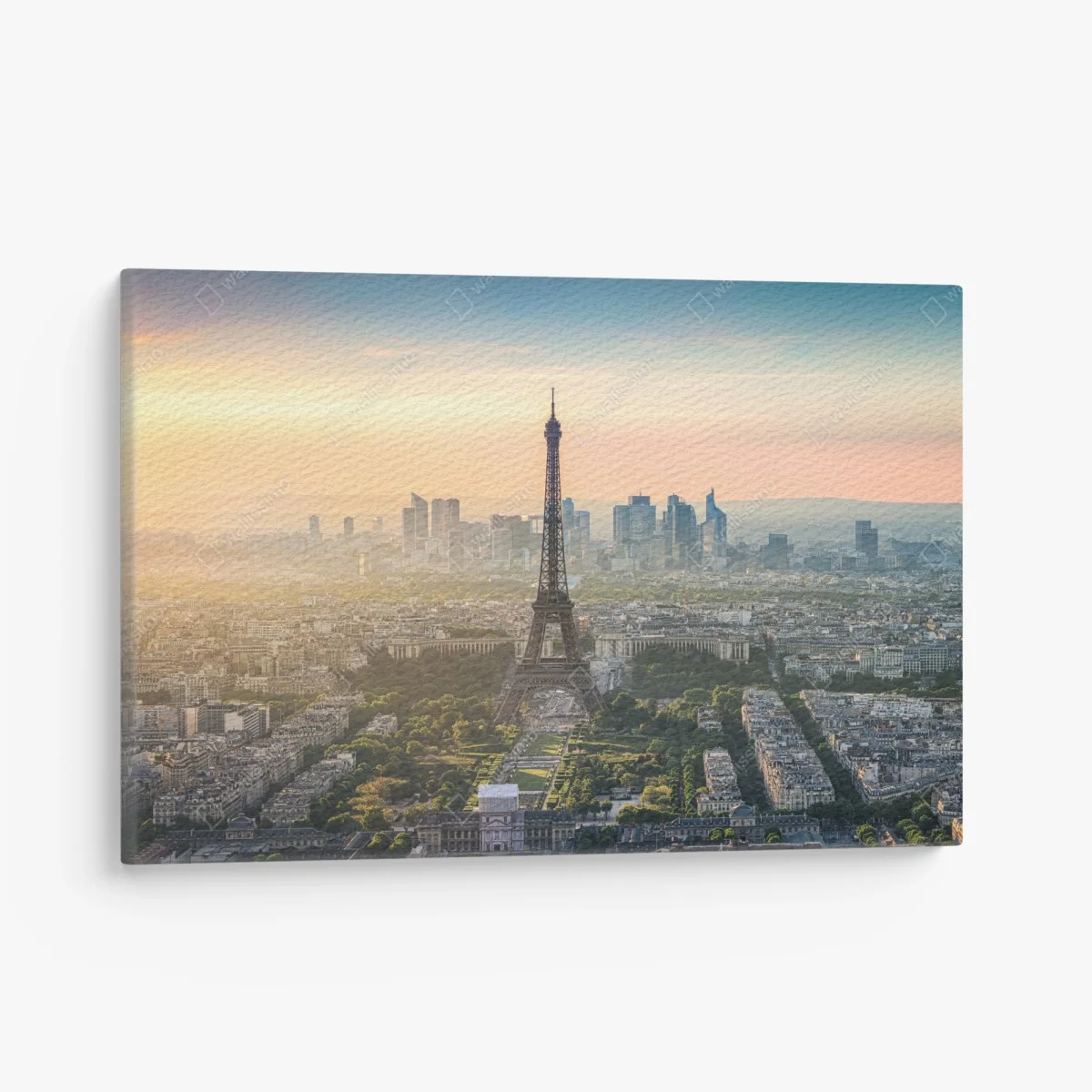 Leinwandbild Paris stadtbild bei sonnenuntergang mit dem Eiffelturm – Wallnifity® Leinwandbild Paris stadtbild bei sonnenuntergang mit dem Eiffelturm – Wallnifity®