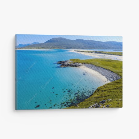 Leinwandbild ruhige türkisfarbene strandlandschaft – Wallnifity®