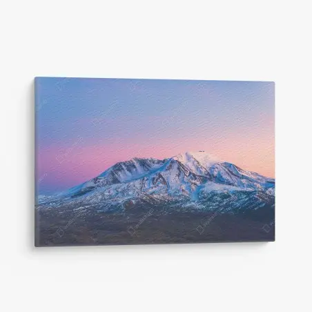 Leinwandbild sonnenuntergang über Mount St. Helens im winter – Wallnifity®