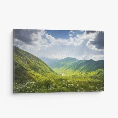 Leinwandbild üppiges grünes tal – Wallnifity®